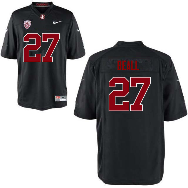 Men Stanford Cardinal #27 Charlie Beall College Football Jerseys Sale-Black